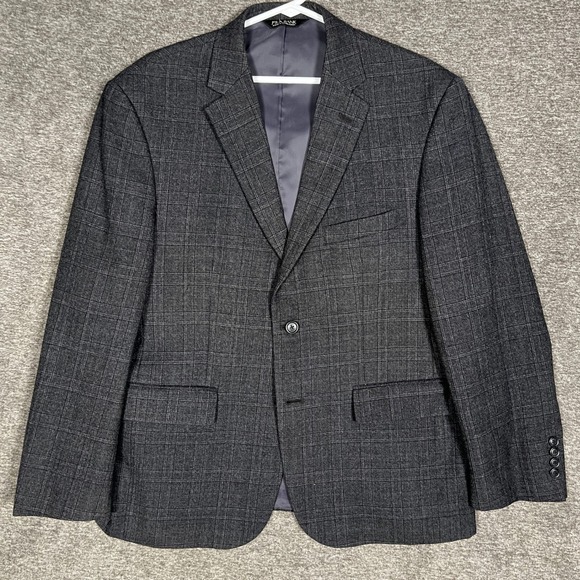 Jos. A. Bank Other - Jos. A. Bank Mens 42S Gray Plaid Tailored Fit Two Button Blazer Sport Plaid Coat